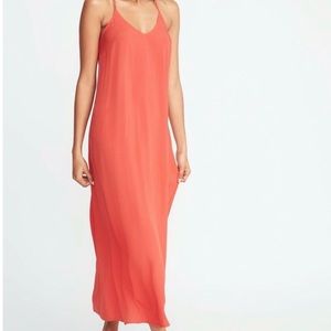 V Neck Maxi Shift Dress